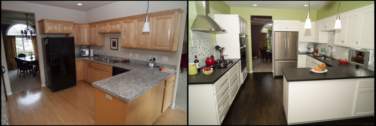 Kitchen color transformation.