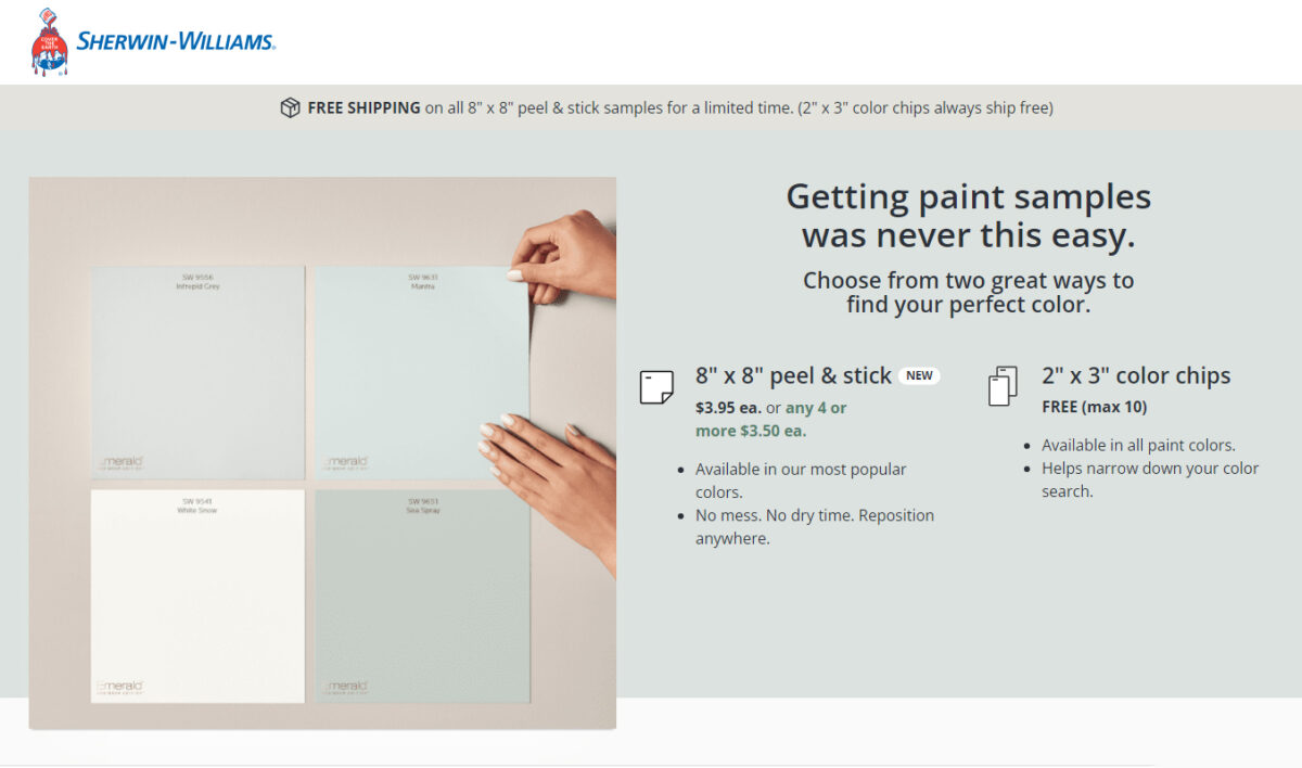 Paint sample ideas from the paint doctor